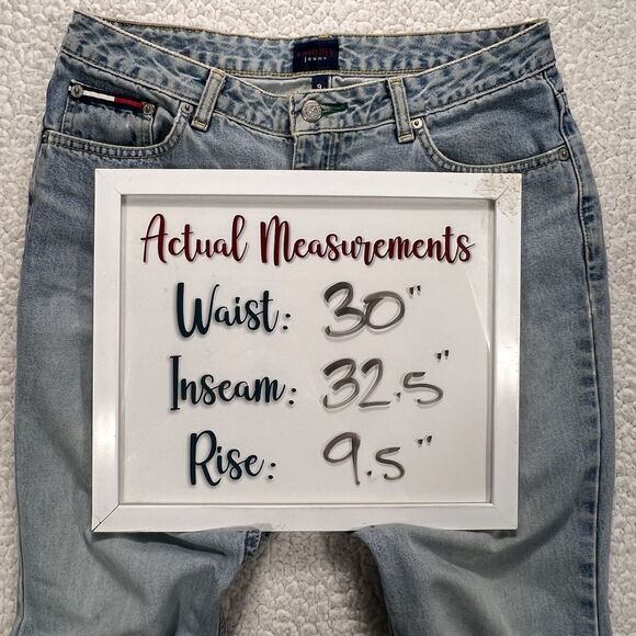 VTG Tommy Bootcut Jeans Women’s 9 (30x32.5) Light Wash Western Rodeo Y2K Boho - Picture 13 of 13